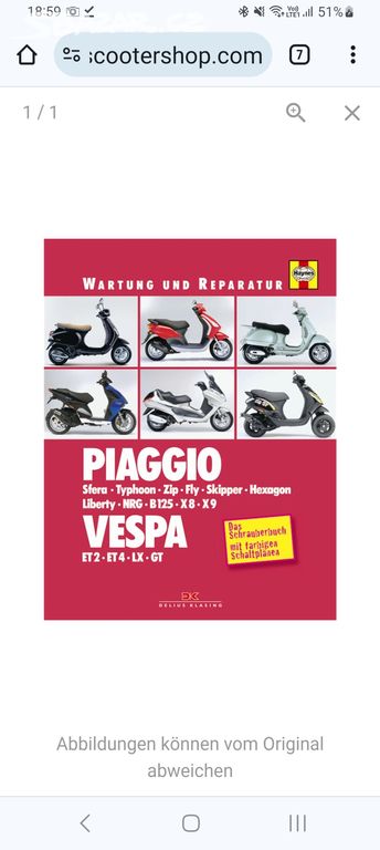 Piaggio Vespa servisní manuál