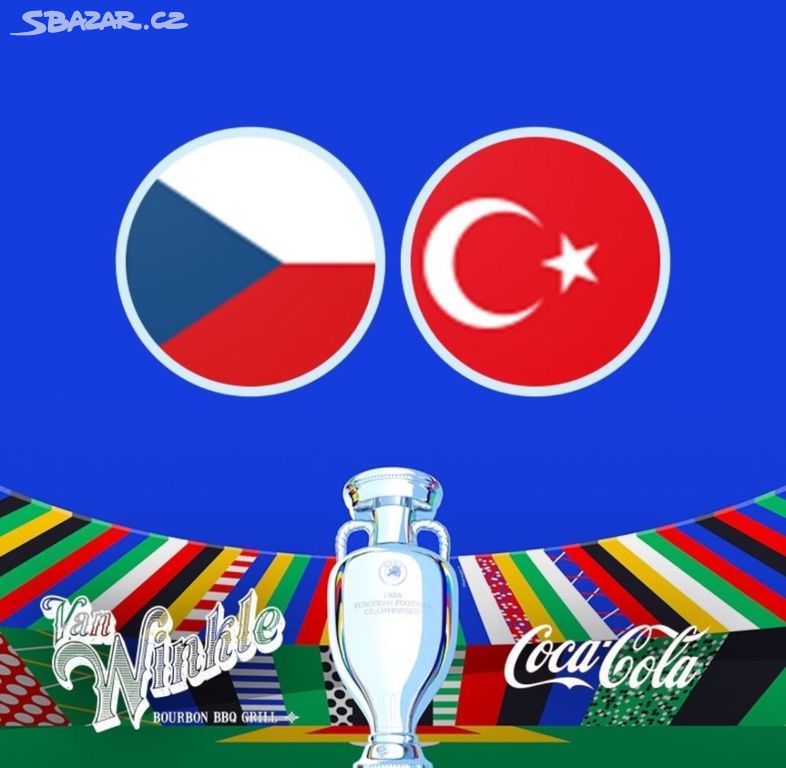 Vstupenky Fotbal EURO 2024 Česko - Turecko 4ks