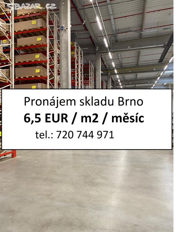 Pronájem skladu Brno -  6,5 EUR  /m2/ měsíc