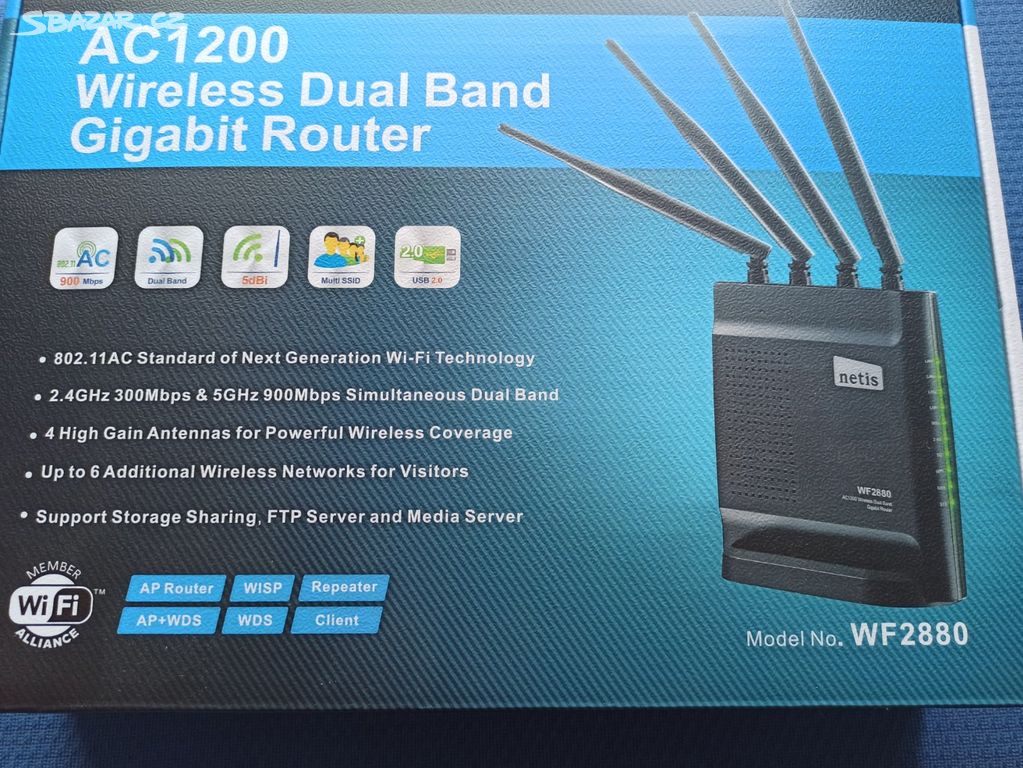 Router Netis WF2780 Dual band gigabitový router