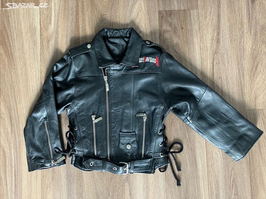 Dětská kožená bunda/křivák Harley Davidson