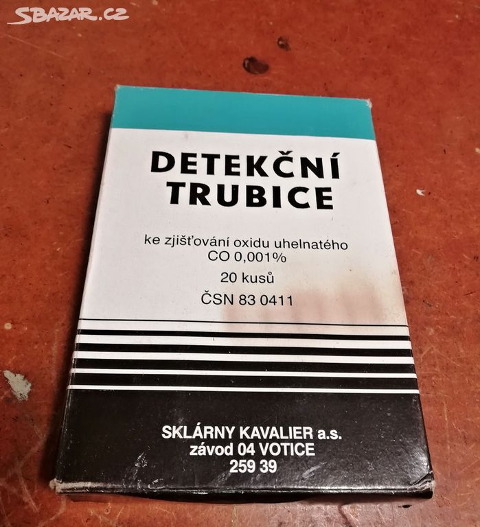 Detekční trubice pro CO, rok 2004, nepoužité