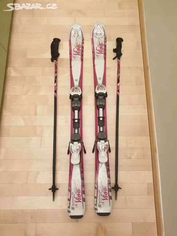 Dětské lyže 120 cm s hůlkami