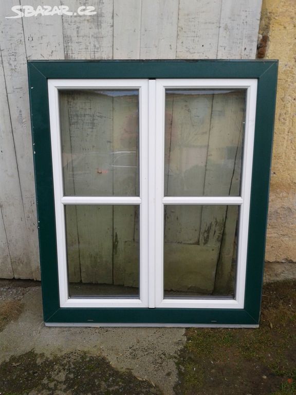 4 Kusy -Dřevohliník - Dřevěné okno 104 x 122 cm