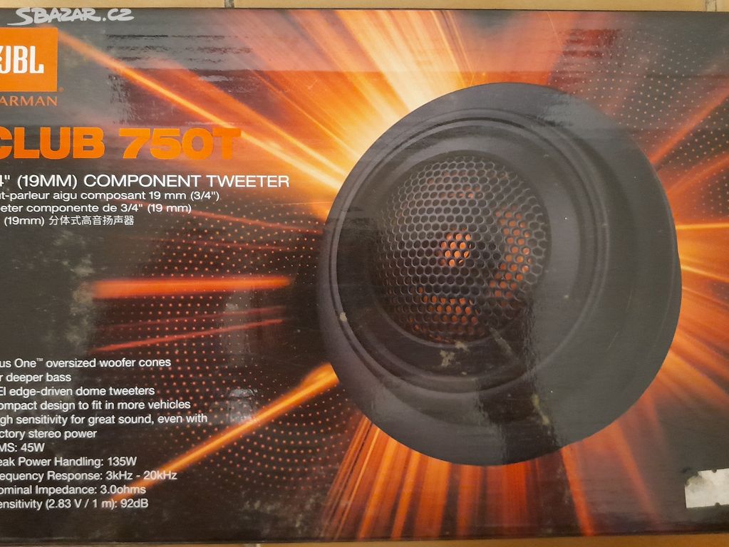 Výškové reproduktory do auta JBL CLUB 750T