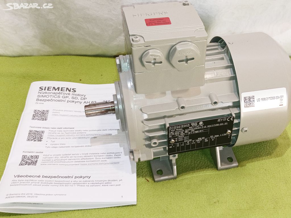 Nízkonapěťový motor Siemens SIMOTICS 1AV1073A-nový