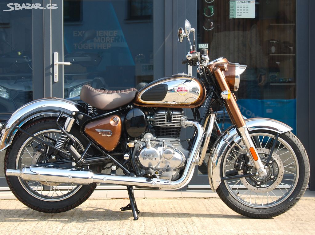 Royal Enfield Classic 350 BROWN, BUNDA JAKO DÁREK