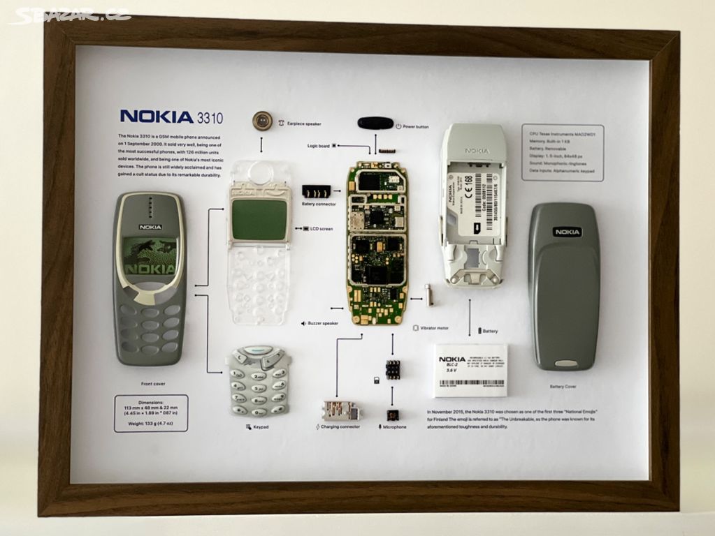 Nástěnný obraz Nokia 3310 - dekorace