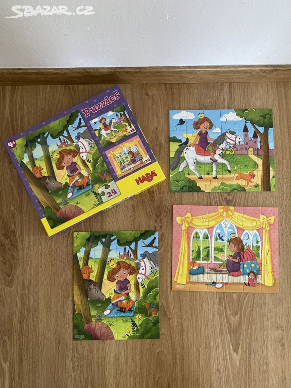 Haba Puzzle 3x 24 ks pro holčičku