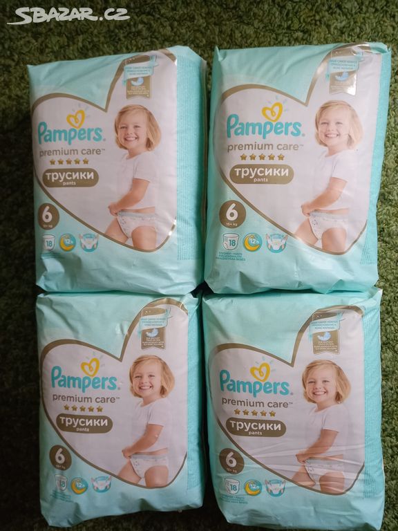 Nerozbalené Pampers premium care, vel. 6