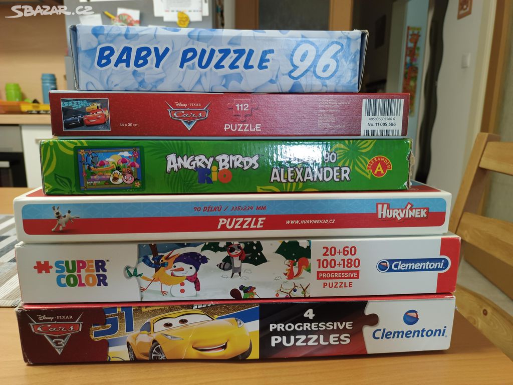 Puzzle - Hurvínek, Cars, Angry Birds atd.