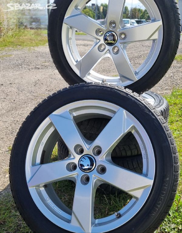 Zimní sada 17" 5x112 pneu 225/45/17 VW, Škoda