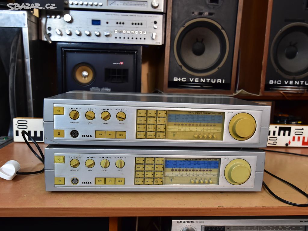 TESLA 638A SOLO stereo receiver, zesilovač - tuner