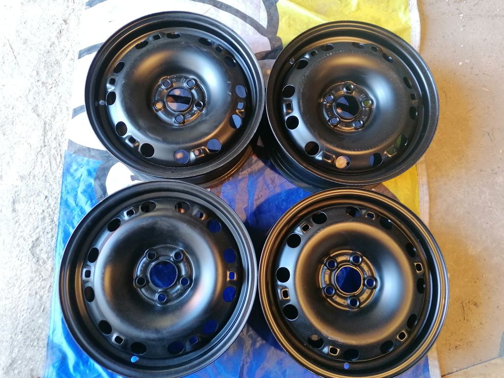 Plechové disky 15" 5X100 J6.0 ET38 Škoda VW Seat