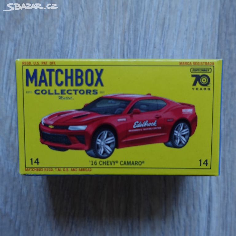 MATCHBOX '16 CHEVY CAMARO - prázdná krabička