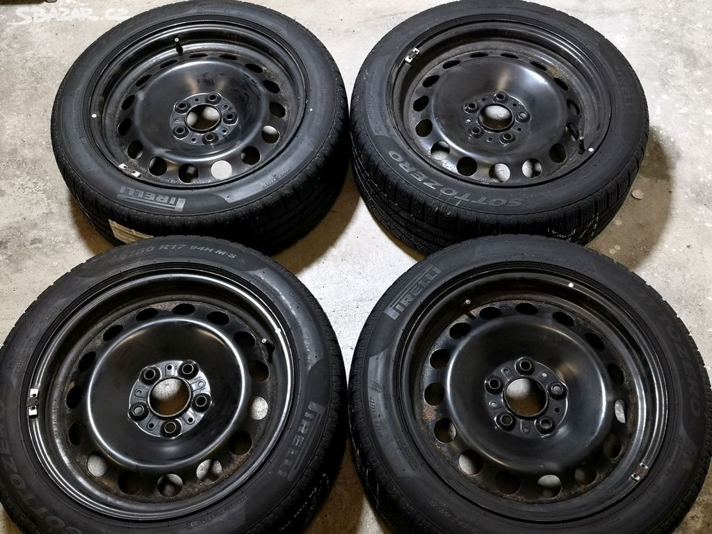 Plechový komplet BMW 17" 5x120 ET34 pneu 225/50/