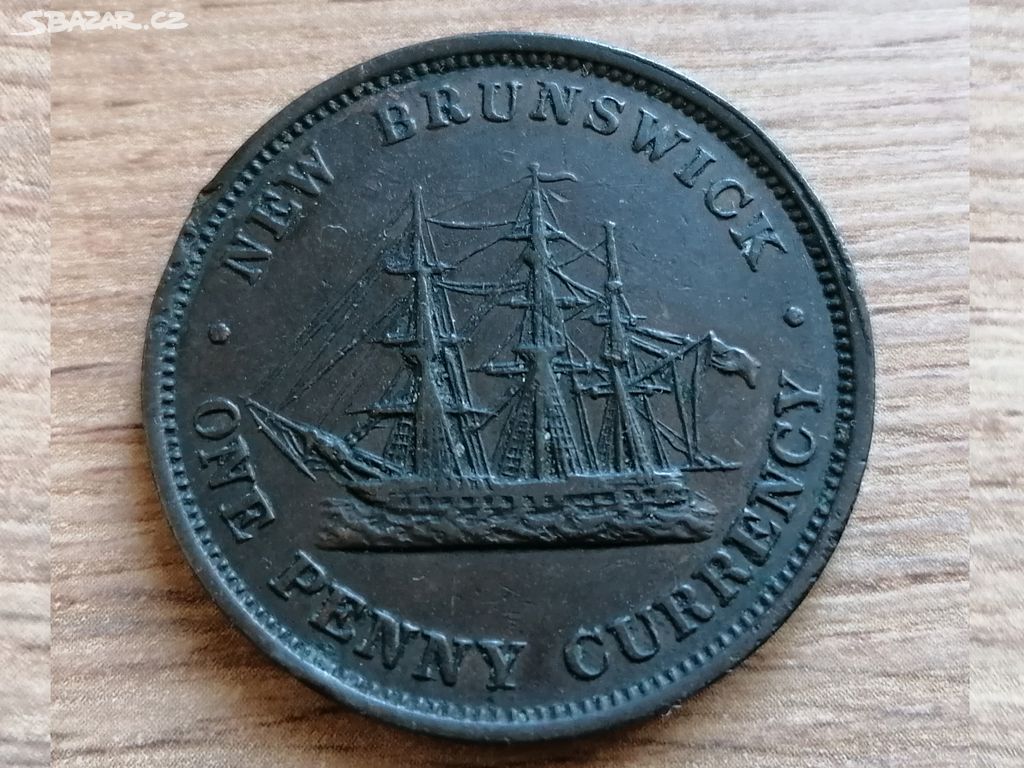 Kolonie New Brunswick 1 Penny 1854 mince Kanada