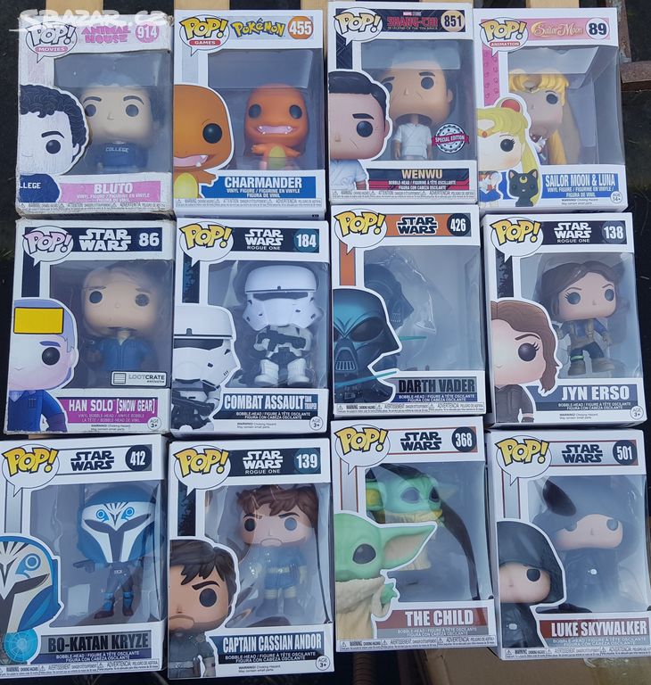 Pop figurky star wars, marvel, atd