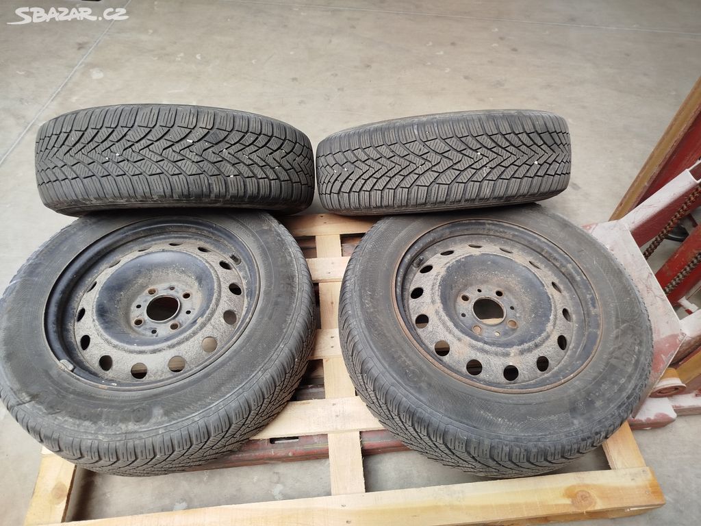 sada kol + zimní pneumatiky Continental 195/65 R15