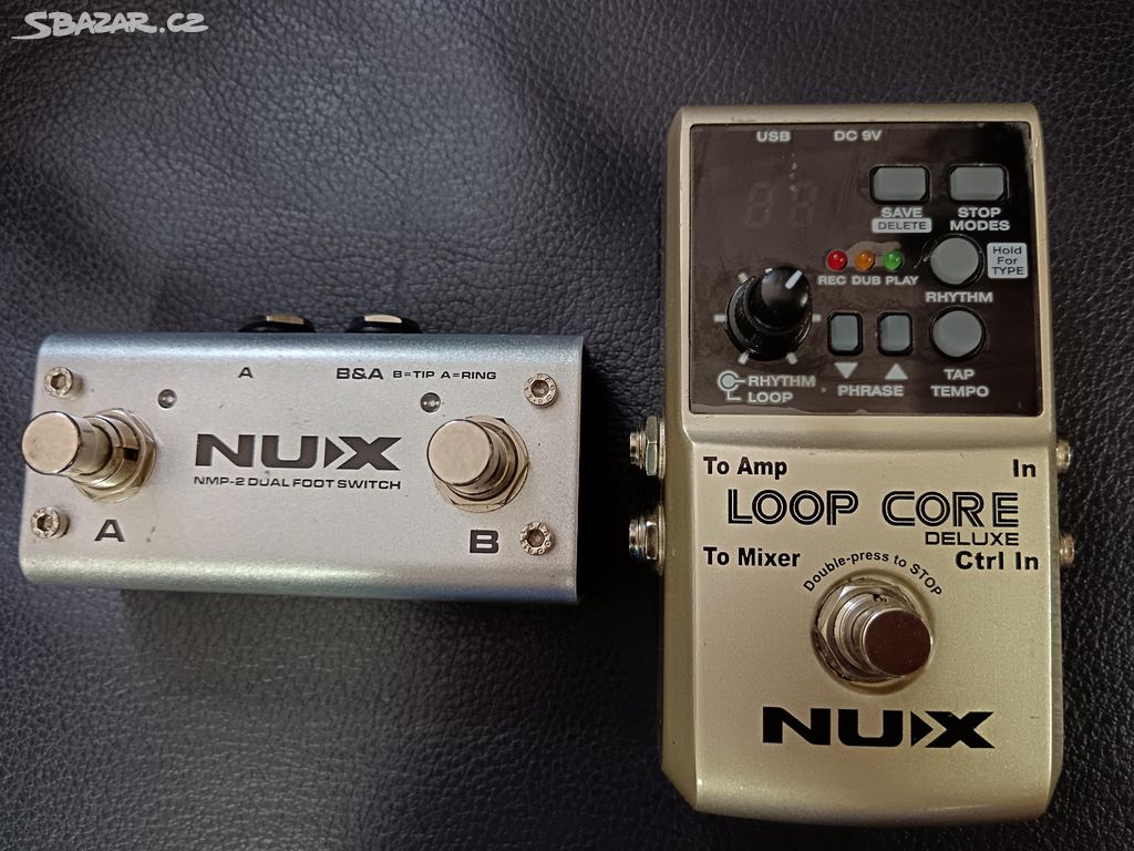 Pedál NUX Loop Core Deluxe Looper, spínač NUX NMP2