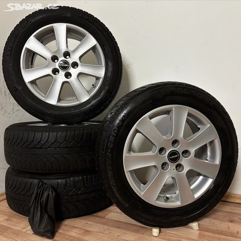 MAZDA/HONDA 5x114,3 R16 ET50+ZIMNÍ 205/60R16 6/5mm