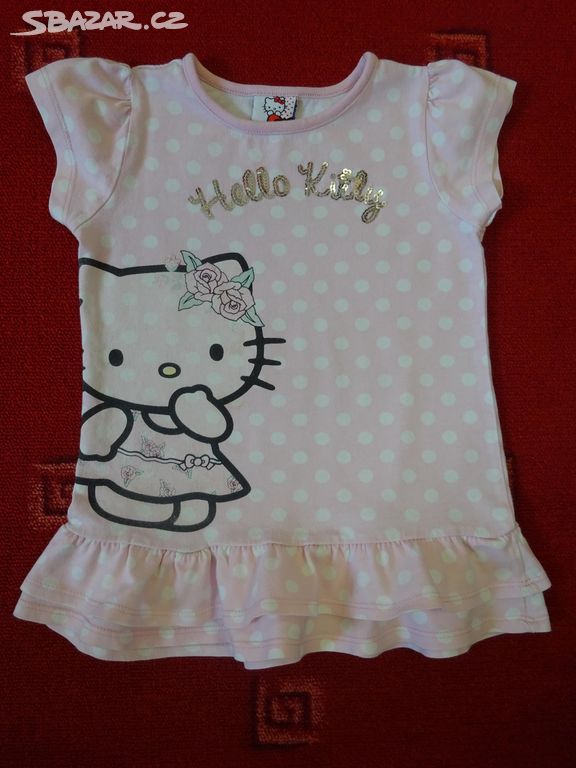 Růžová tunička Hello Kitty vel. 110