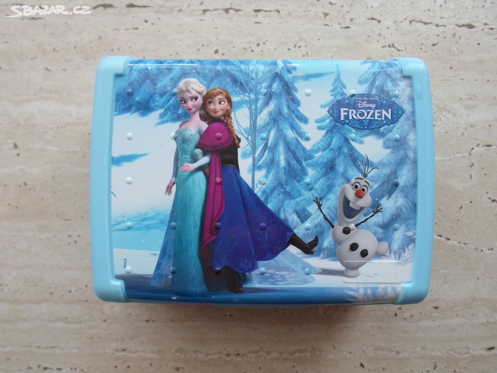 Modrá krabička na svačinu Elza a Anna Frozen