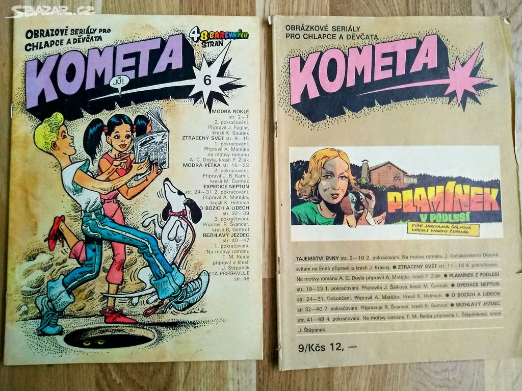 Kometa-komiks č. 6 a č. 9.