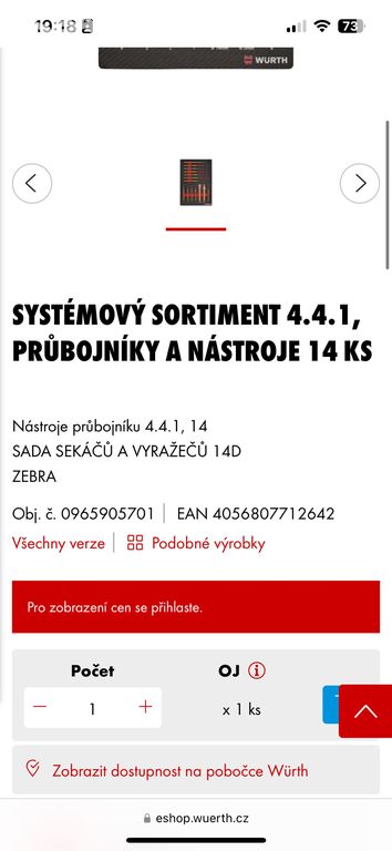 PRŮBOJNÍKY A NÁSTROJE 14 KS