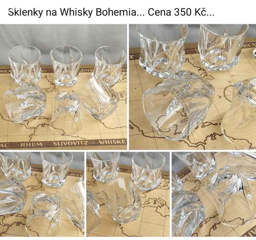 Sklenky na Whisky Bohemia.