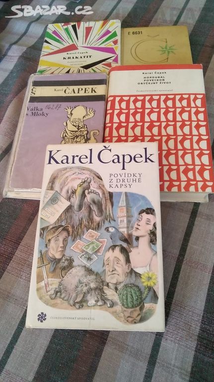 5x Karel Čapek- Krakatit, Válka s mloky...,,.