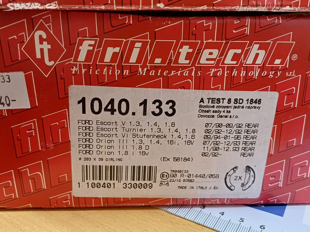 Brzdové čelisti Fritech 1040.133