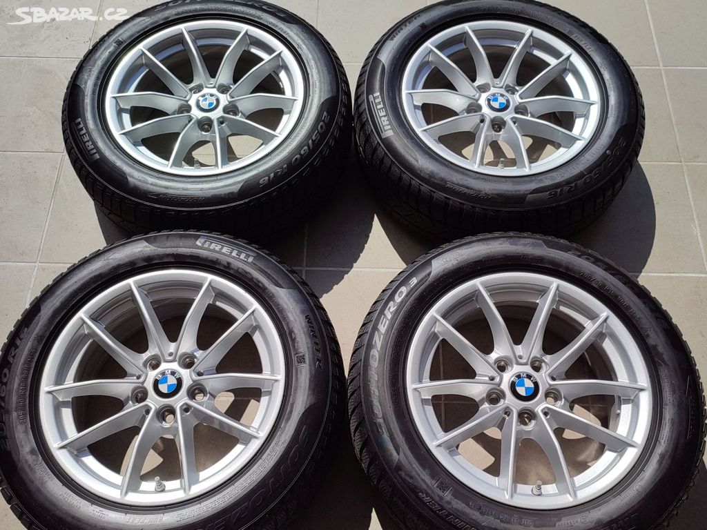 Zánovní ALU kola BMW 16" 5x112 ET22 pneu 205/60/