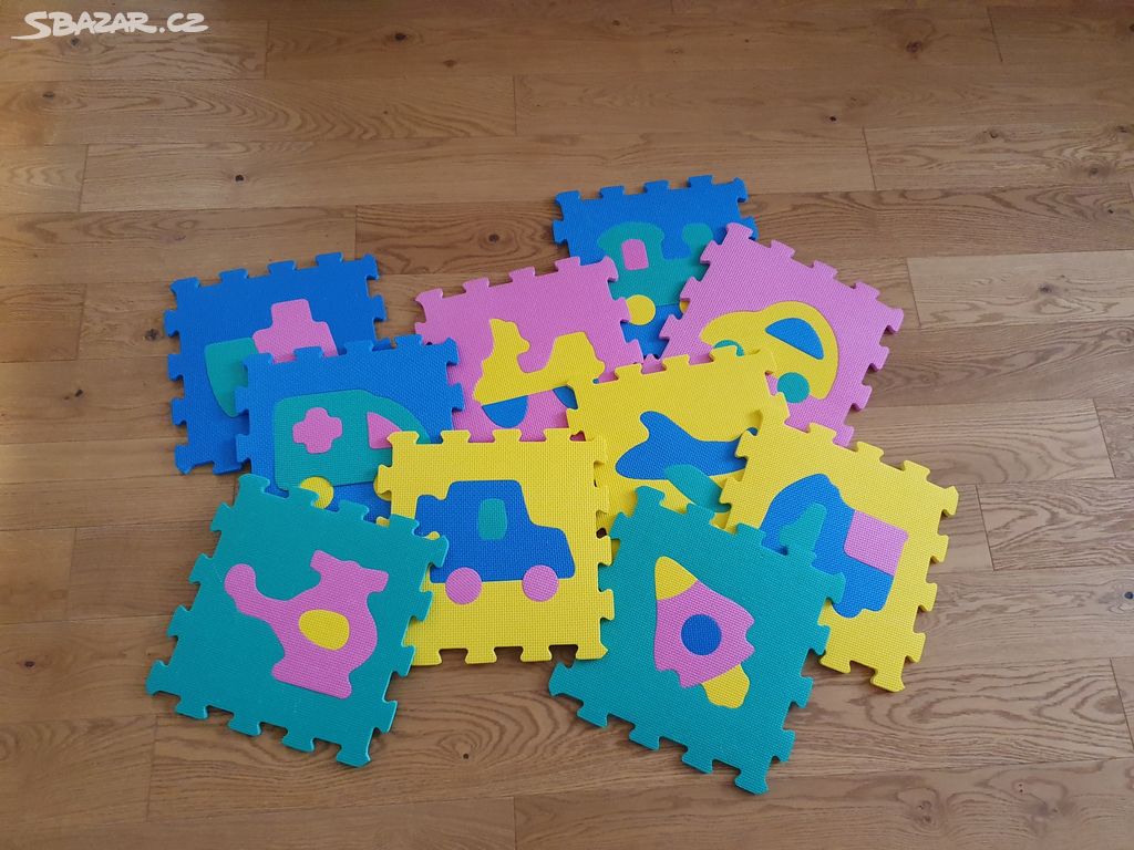 Pěnové puzzle dopravní prostředky, 10 ks