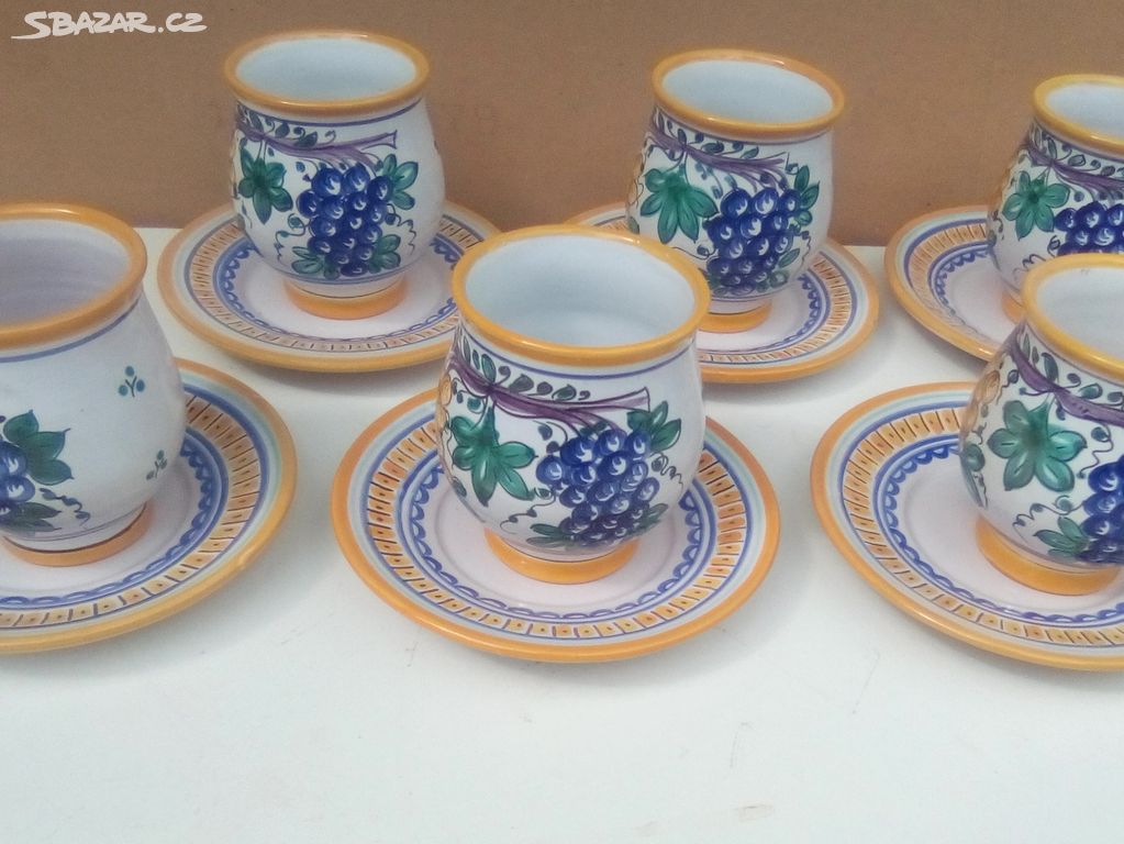 Malované keramické pohárky