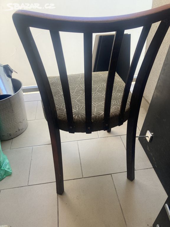 Thonet zidle 4 ks ohýbání dyha starozitne drevene