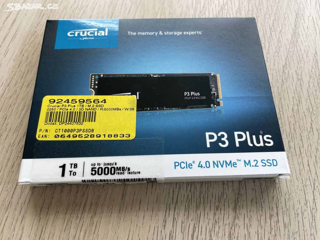 Interní SSD Crucial P3 Plus 1TB