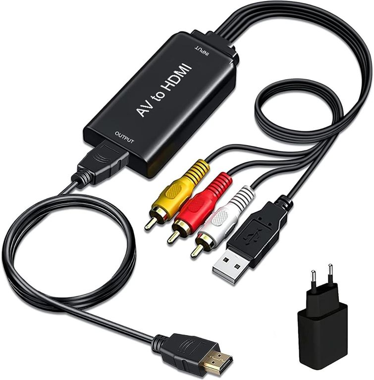 RCA na HDMI adaptér převádí AV/RCA/Cinch CVBS