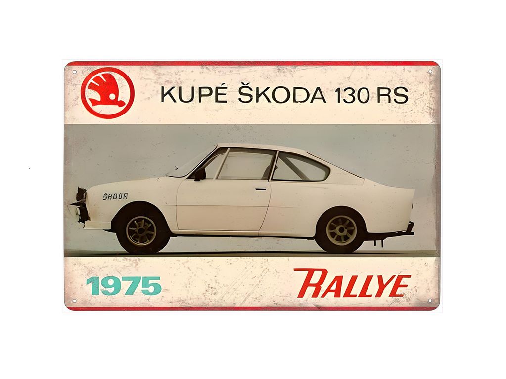 plechová cedule - automobil Škoda 130 RS 1975