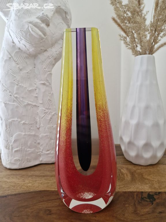 Luxusní váza z vrstveného skla - Art Glass PRINC