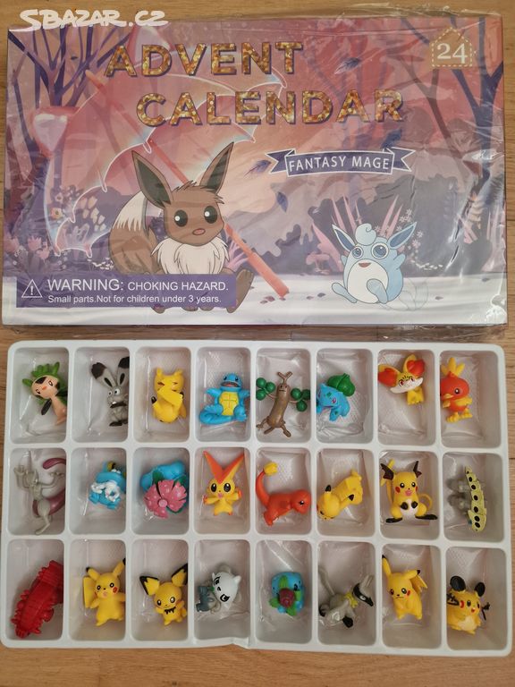 Adventní kalendář + 24figurek pokémon