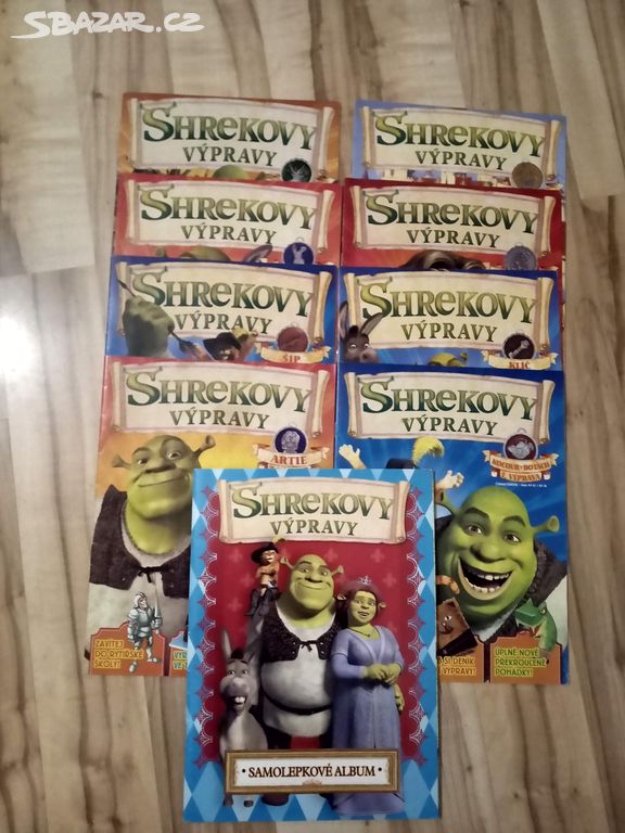 8 časopisů Shrekovy výpravy + Shrek Album