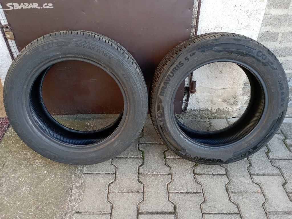 2x letní pneumatiky Barum Bravuris 205/55 R16 91V