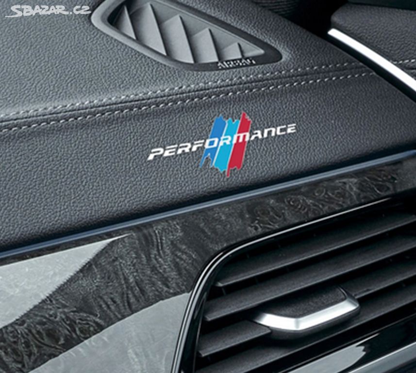 Znak logo BMW. Znak interiéru BMW Performance