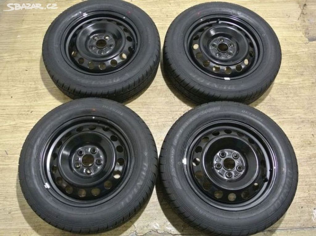 nový letní komplet 15" 5x100 ET45 pneu Dunlop 18