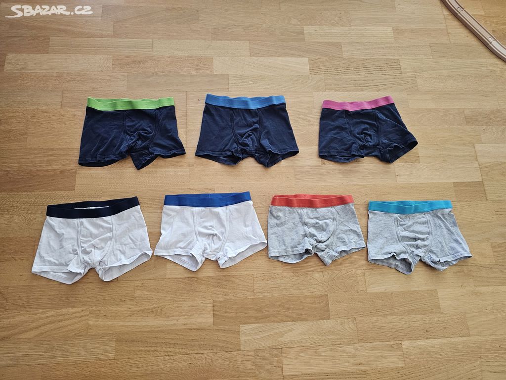 Set boxerek, 7x boxerky H&M, vel. 110/116