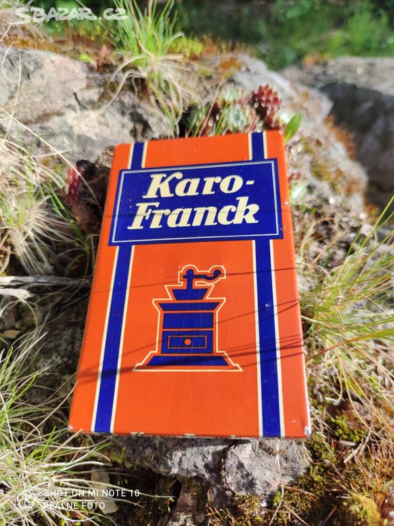 plechová krabička Karo Franck od melty stará