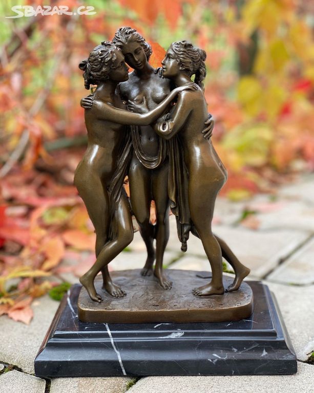 Bronzová socha soška 3 Grácie dárek