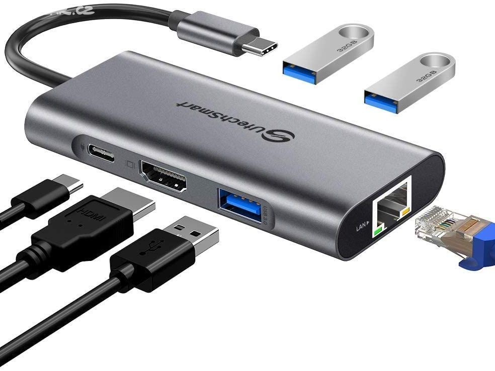 Hub USB C 6v1 USB C MacBook Pro, XPS ap.