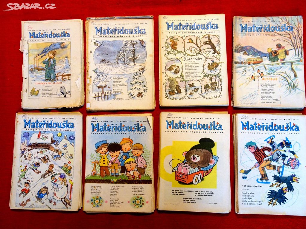 časopisy "Mateřídouška" - ročníky 1956-1963